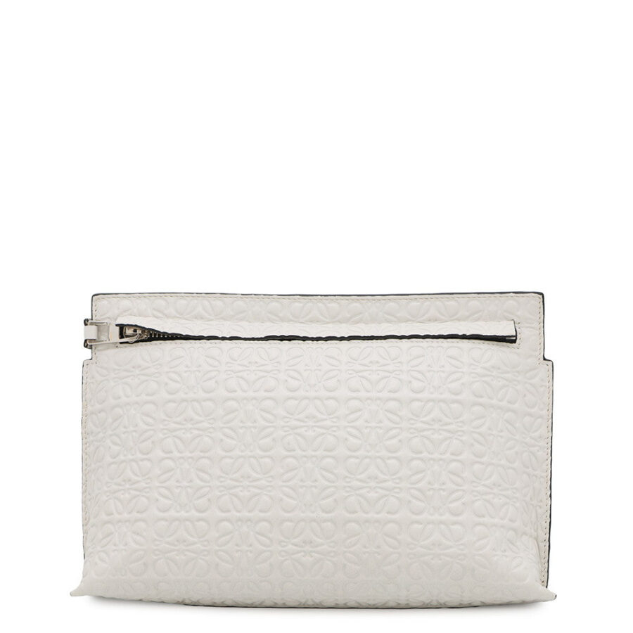 LOEWE Anagram Repeat TPouch White107.55.K36 Leather | Studio Nafay