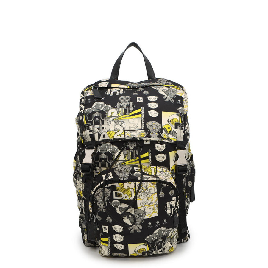 Prada Backpack black bag – front view