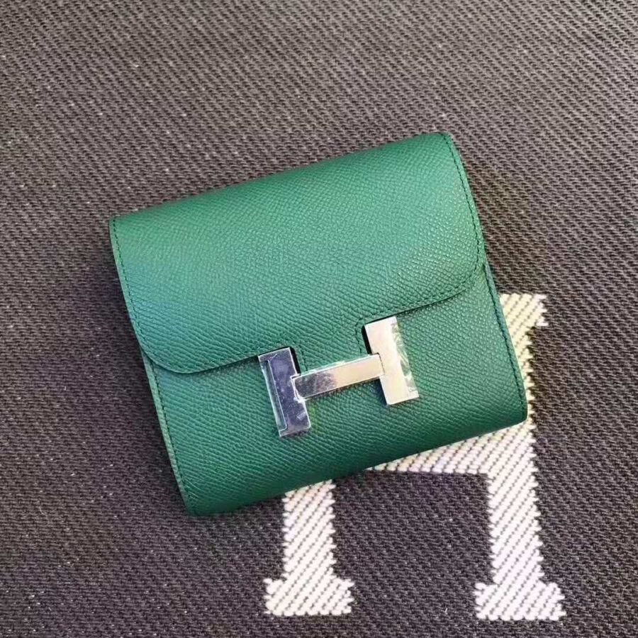 Hermes Constance green bag – front view
