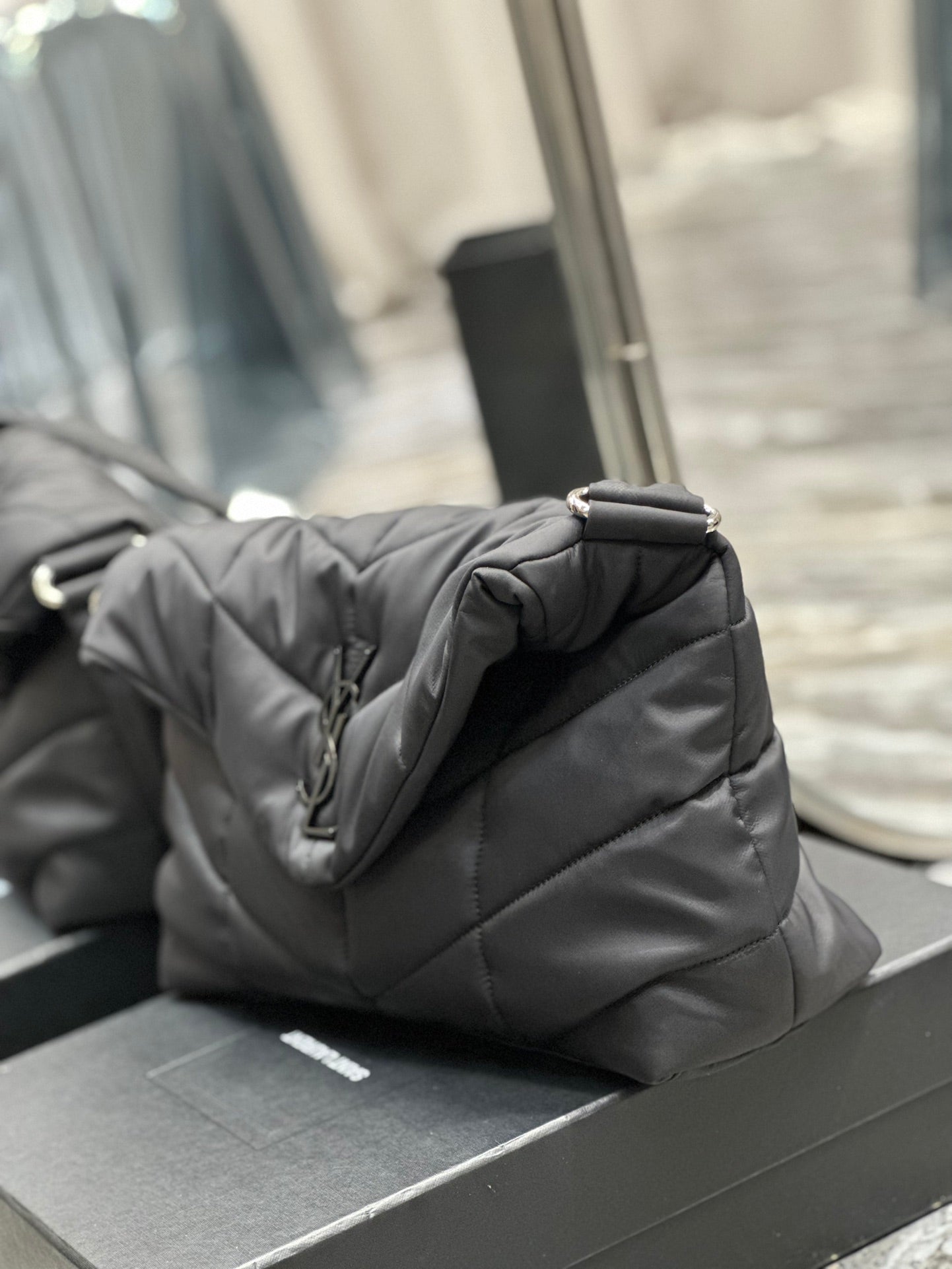 Puffer Large BAG 34 IN DARK GRAY Nylon