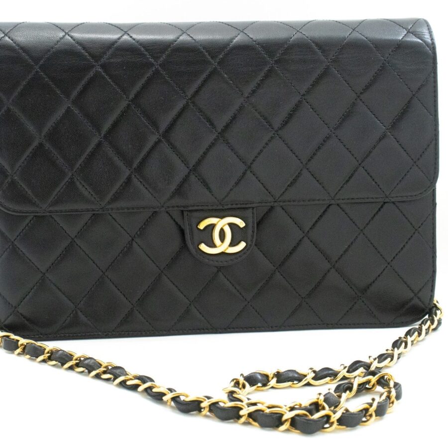 Chanel Clutch black bag – front view