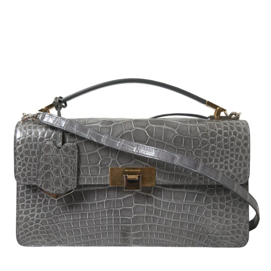 Balenciaga handbag grey – front view