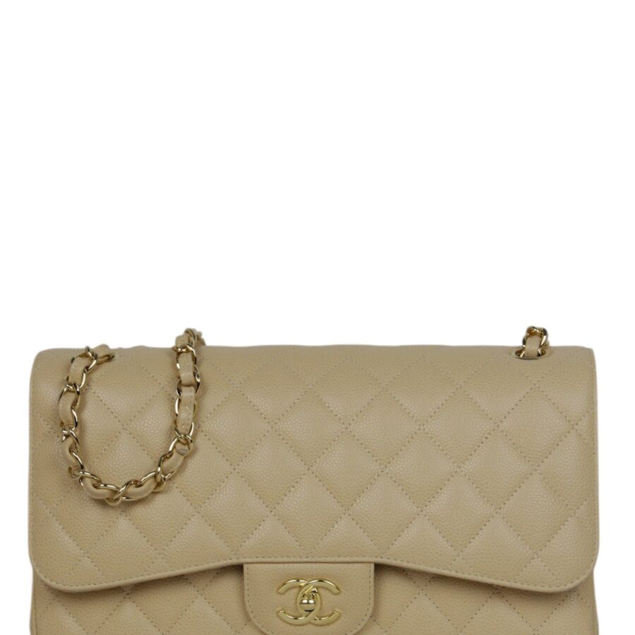 Chanel handbag beige – front view