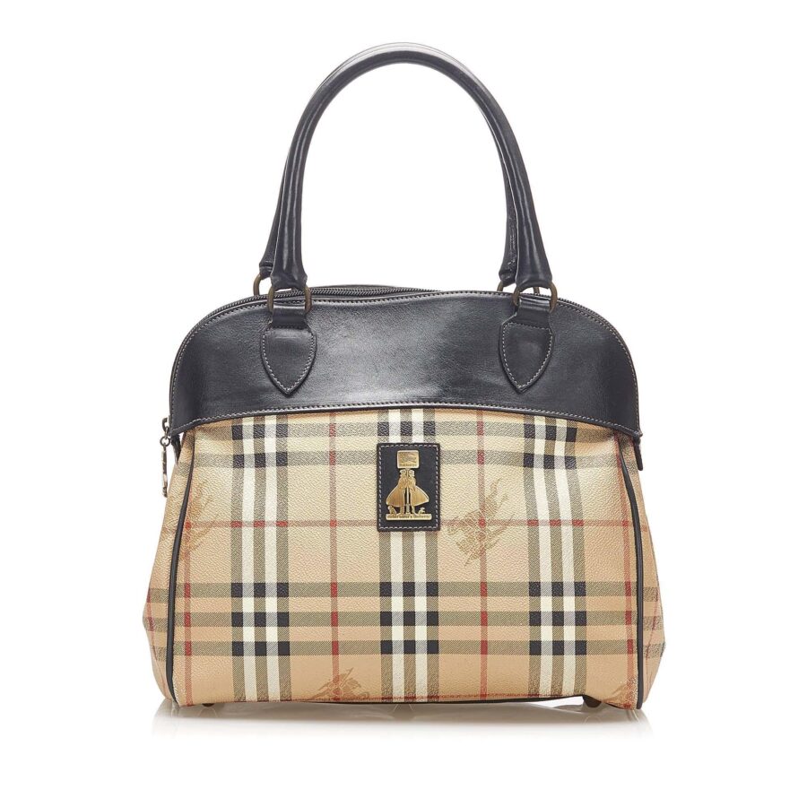 Burberry Haymarket Check Canvas Handbag | Studio Nafay