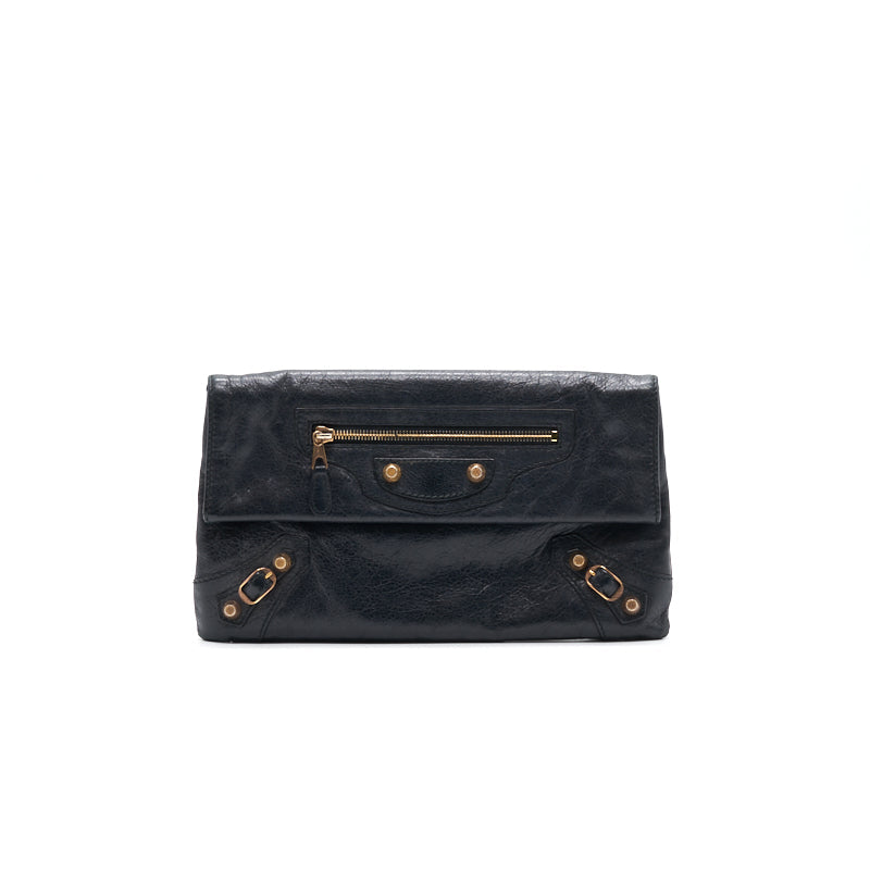 Balenciaga Clutch black bag – front view