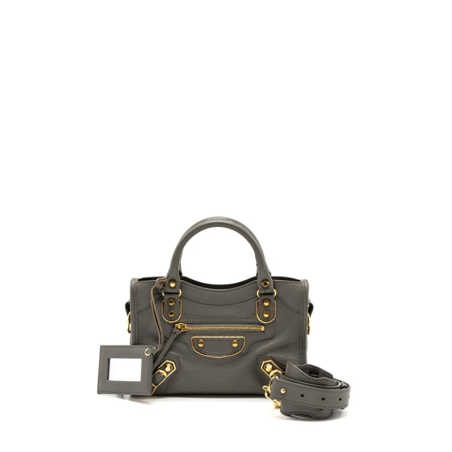 Balenciaga City grey bag – front view