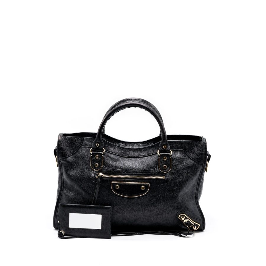 Balenciaga City black bag – front view