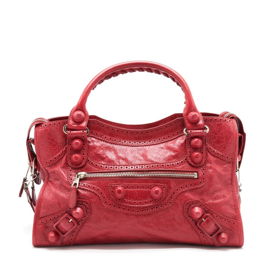 Balenciaga City red bag – front view