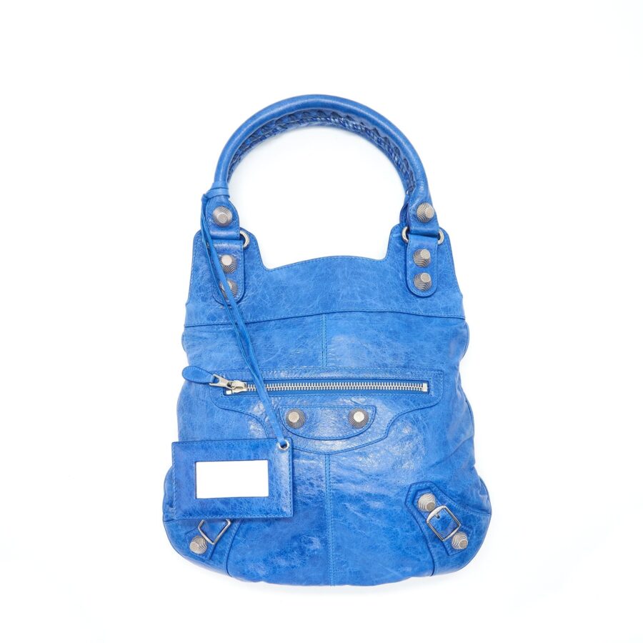 Balenciaga handbag blue – front view