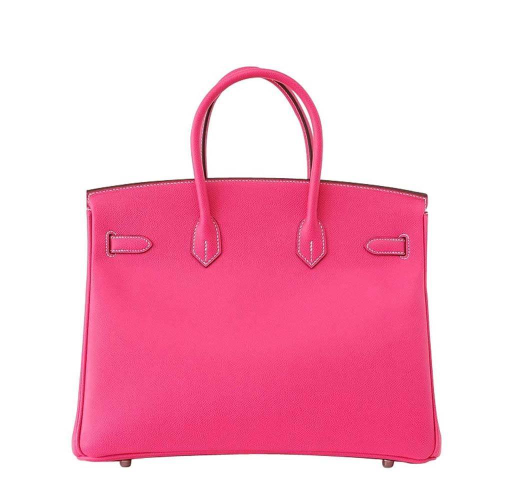 Hermesbirkin 35 Rose Tyrien Pink Bag PHW