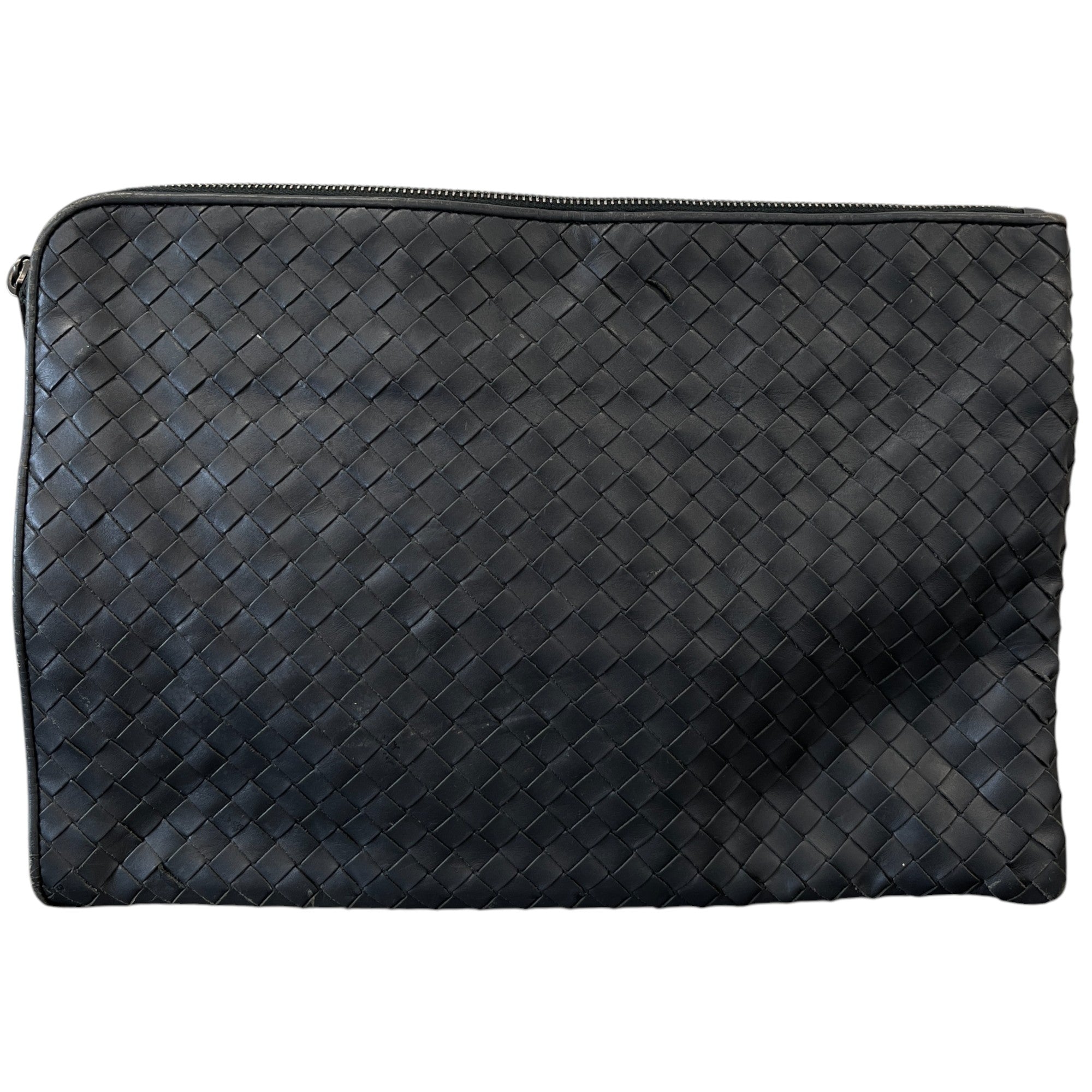 Women’s Intrecciato Clutch Bag Charcoal
