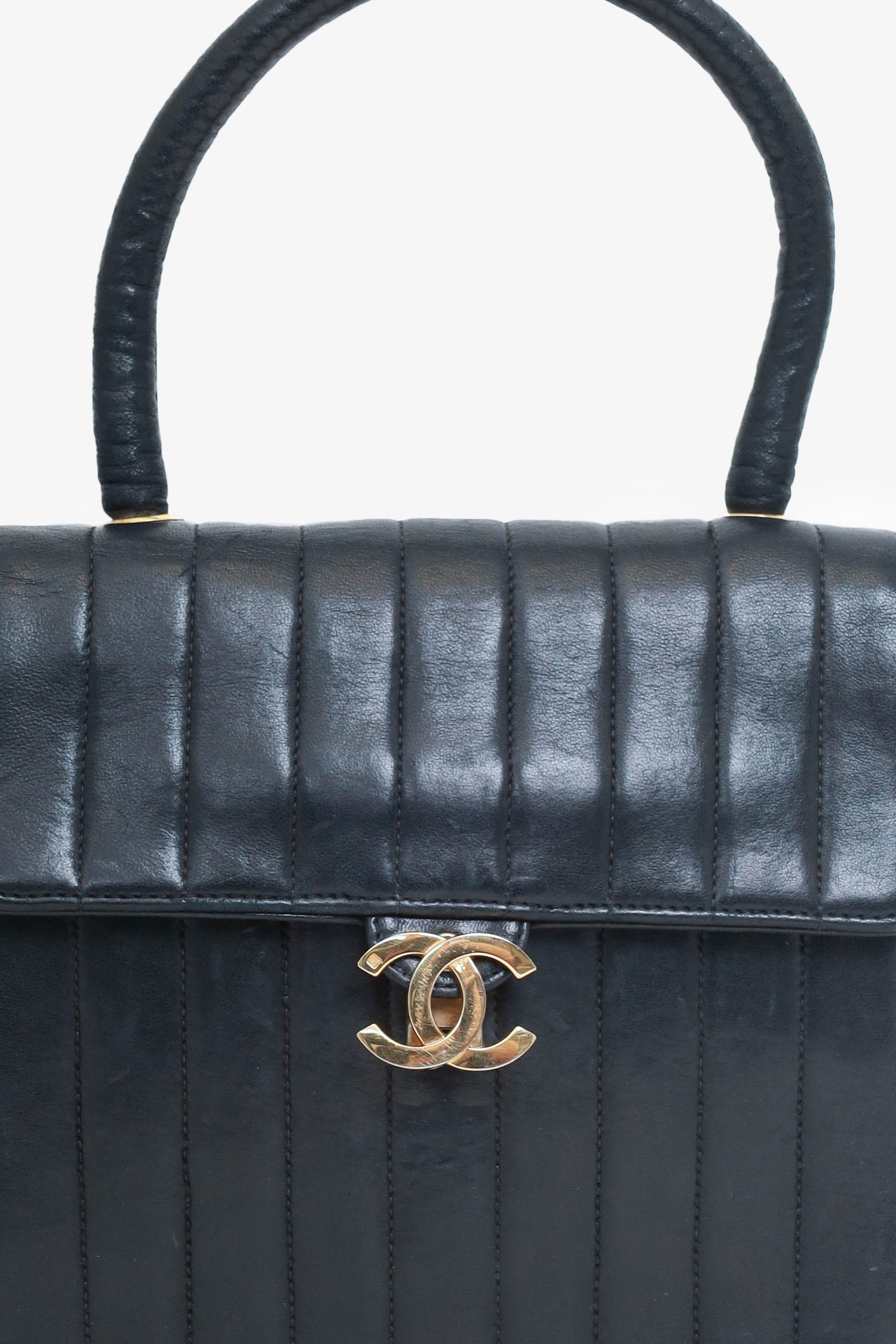 94 Laptop Work Bag Black Vertical Quilted