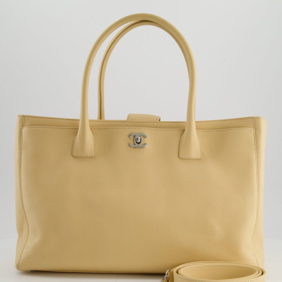 Chanel Tote beige bag – front view