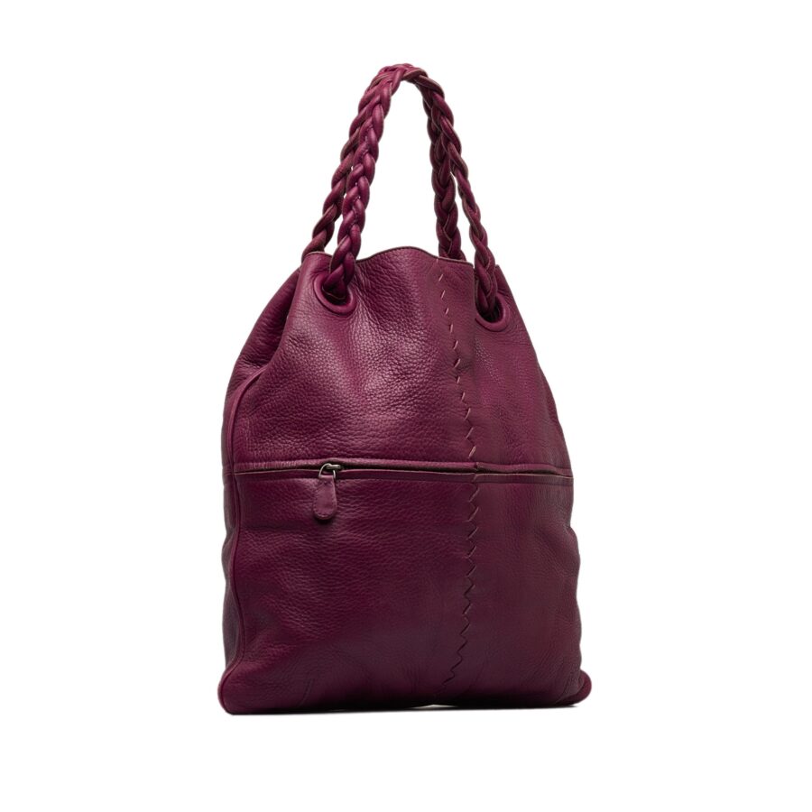 Purple Bottega Veneta Leather Julie Tote Bag | Studio Nafay