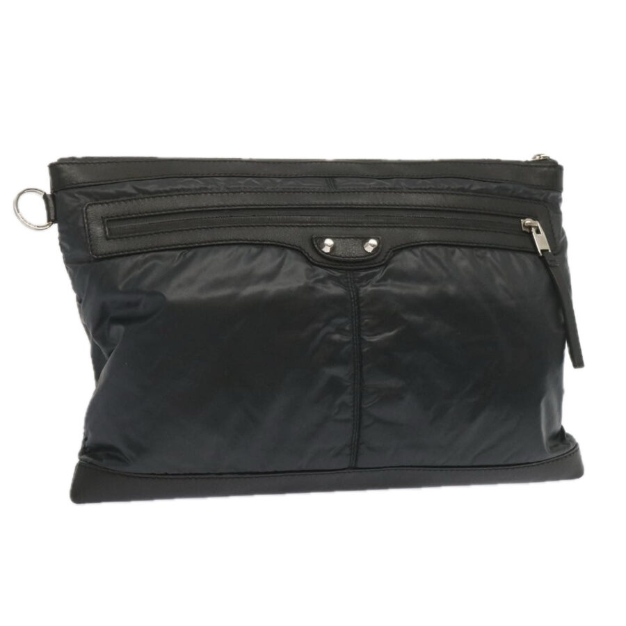 Balenciaga Clutch black bag – front view