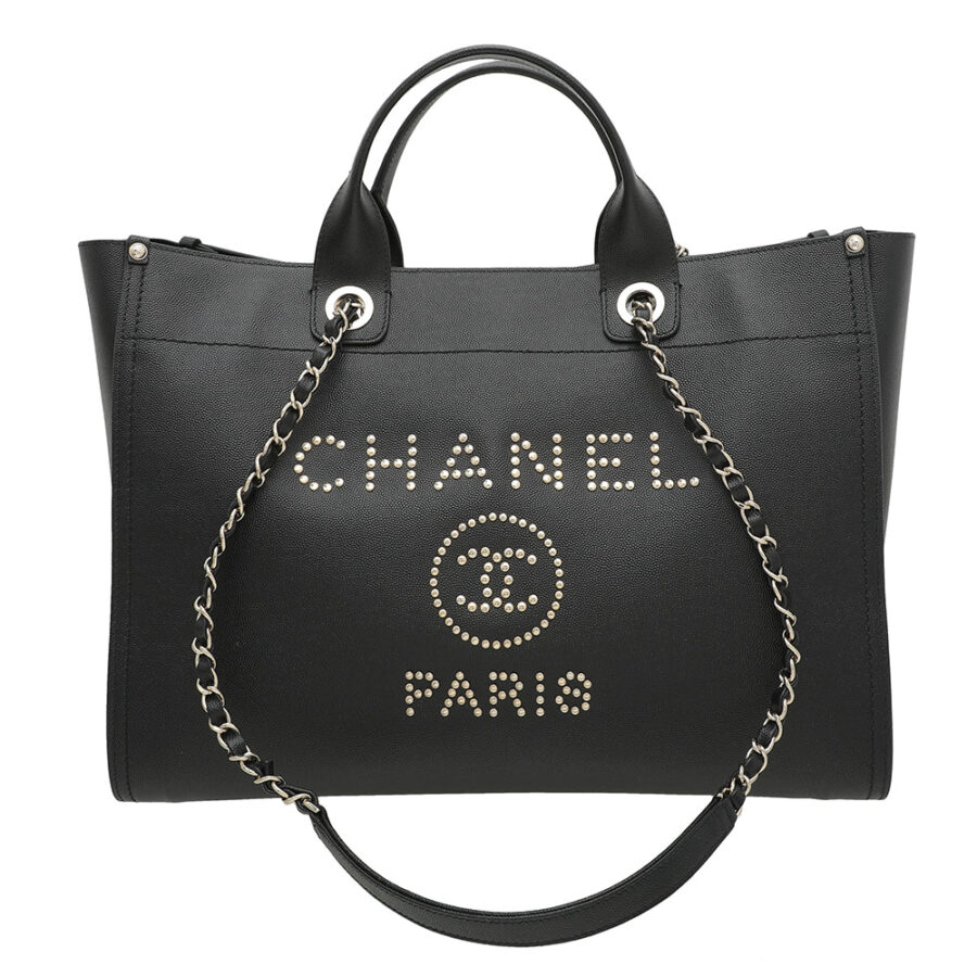 Chanel Deauville black bag – front view