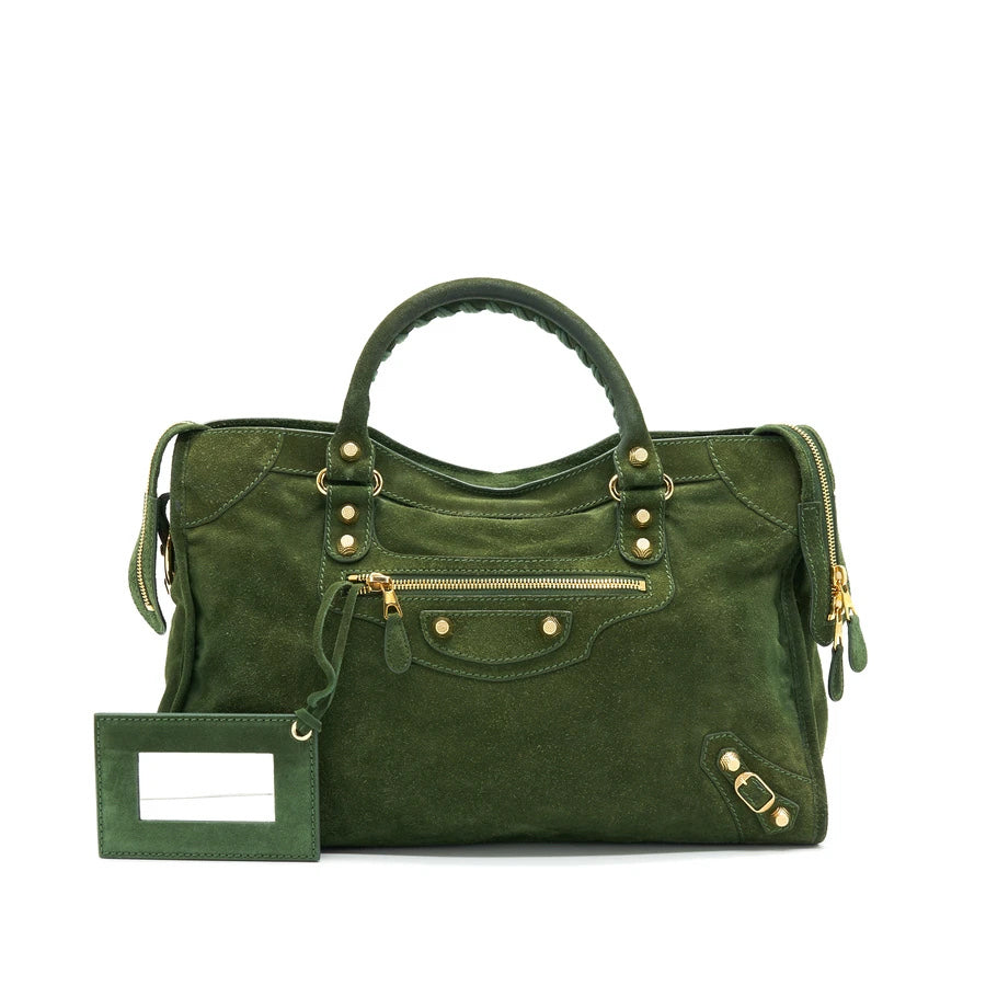 Balenciaga City green bag – front view
