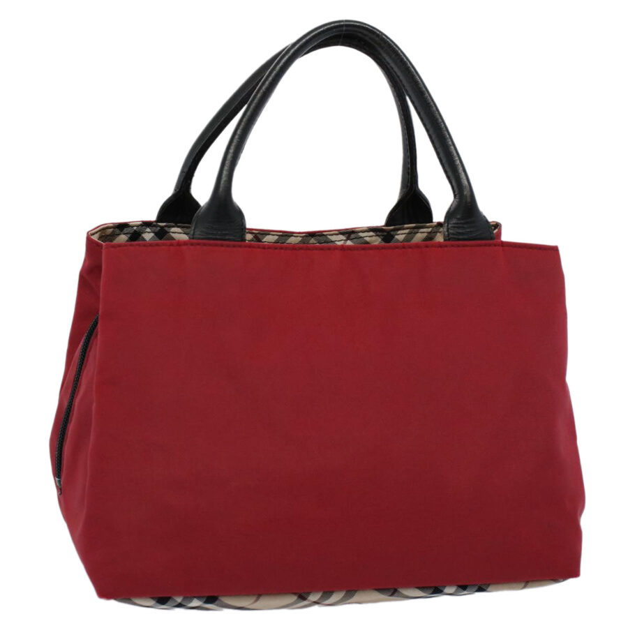 BURBERRY Hand Bag Nylon Red Auth yb435 | Studio Nafay
